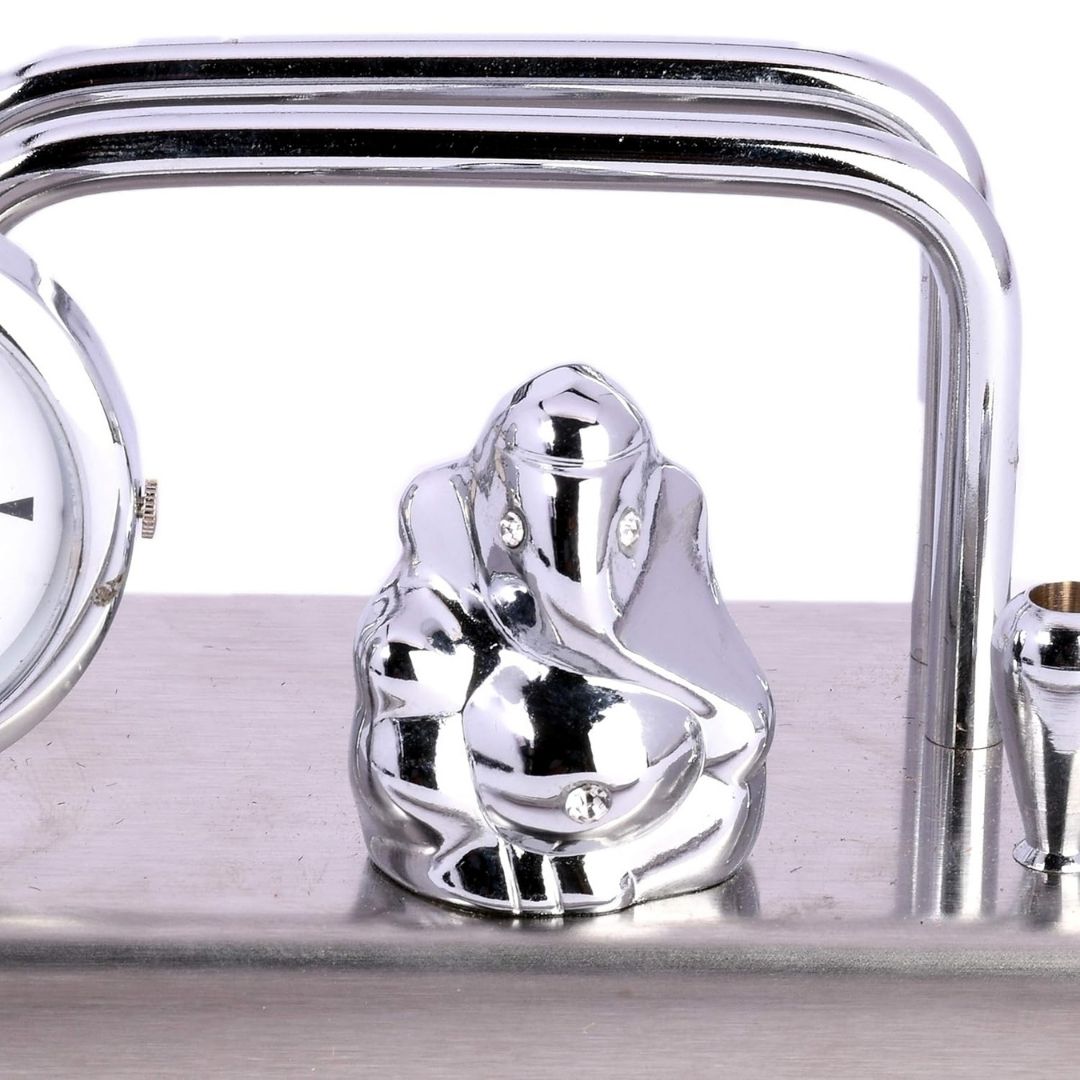 1779689743_Steel Ganesha Clock Stand with Pen Holder for Corporate Gifts- 2